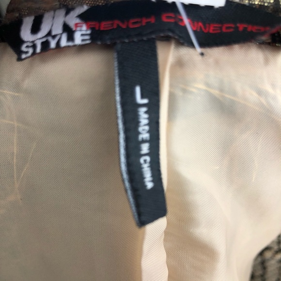 French Connection Gold Metallic Jacket Cardigan - Picture 4 of 4